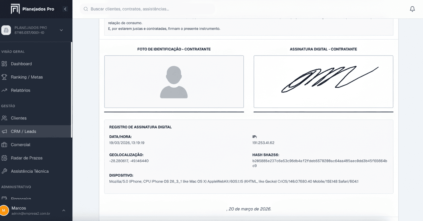 Assinatura digital com validação
